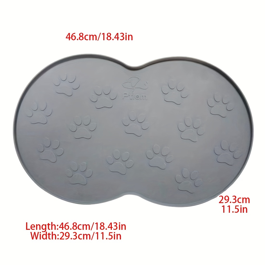 Dog Food Mat Silicone Paw Pattern Dog Feeding Mat Waterproof - Temu