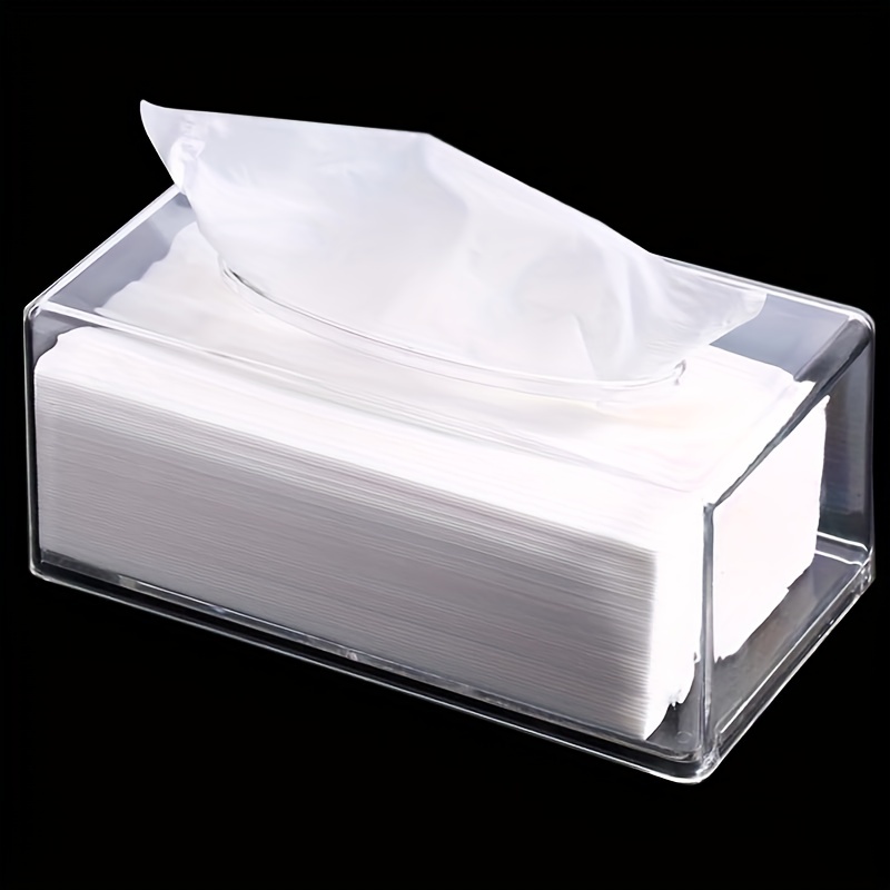 Facial Tissue Dispenser Box Cover Holder Clear Acrylic Rectangle