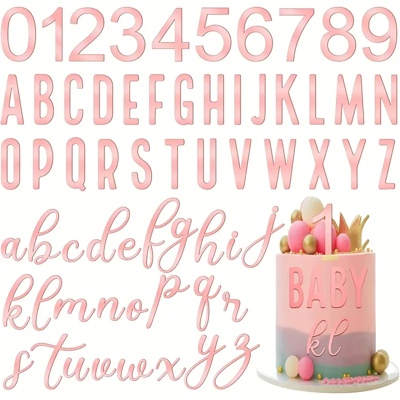 Acrylic Number Alphabet Cake Topper 0 9 Numbers A z Letter - Temu United  Arab Emirates