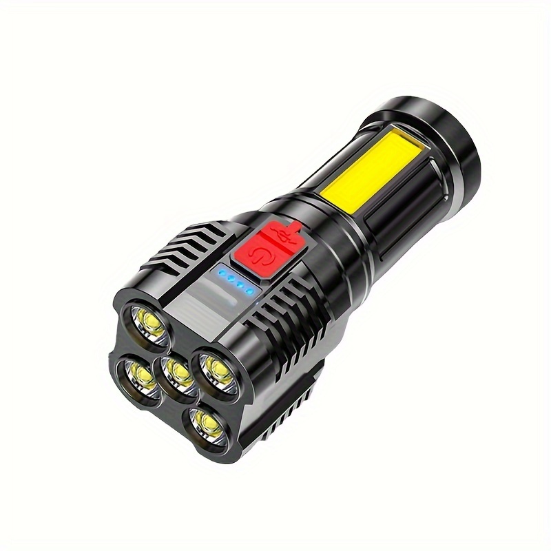 Multipurpose Led Flashlight, 12 Led Beads Usb Rechargeable Torch,  Waterproof Hand Lamp With Cob Light For Camping Hiking Walking Repair Work  Emergency Lighting - Temu