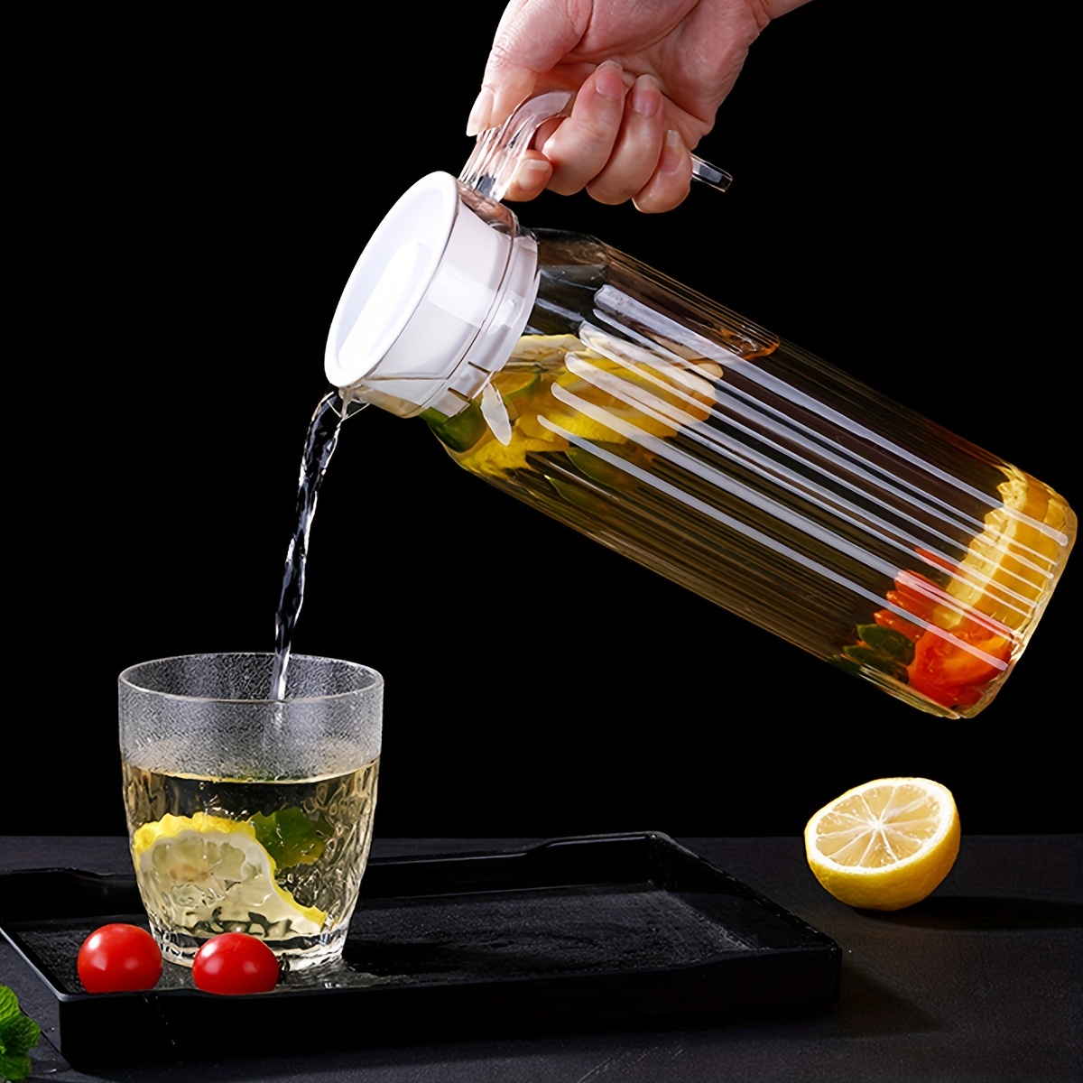 Glass Pitcher - Beverage Serveware and Storage Container for Hot