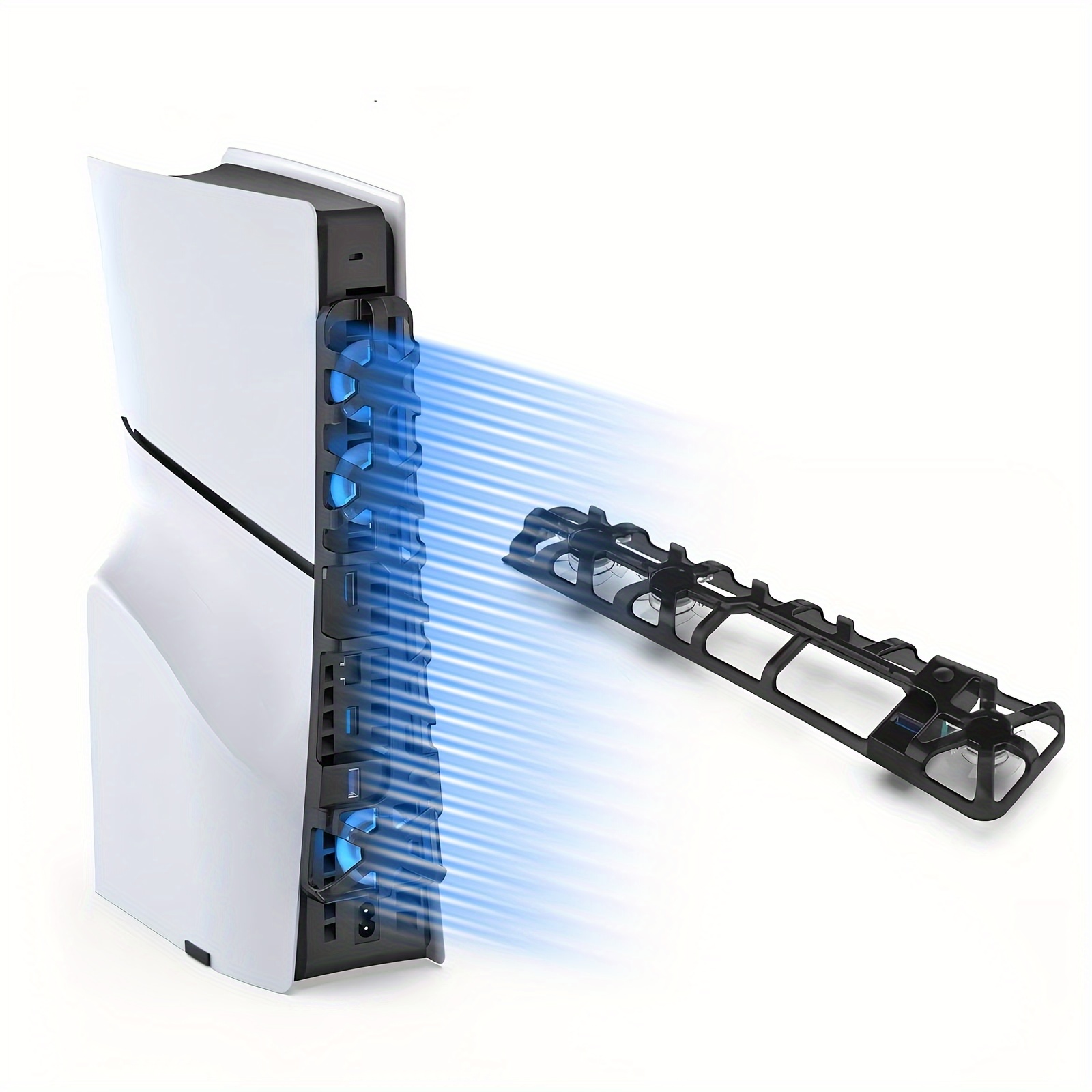 Ventilador de refrigeración PS5, ventilador horizontal PS5 con luz LED,  compatible con PS5 edición digital o edición de discos