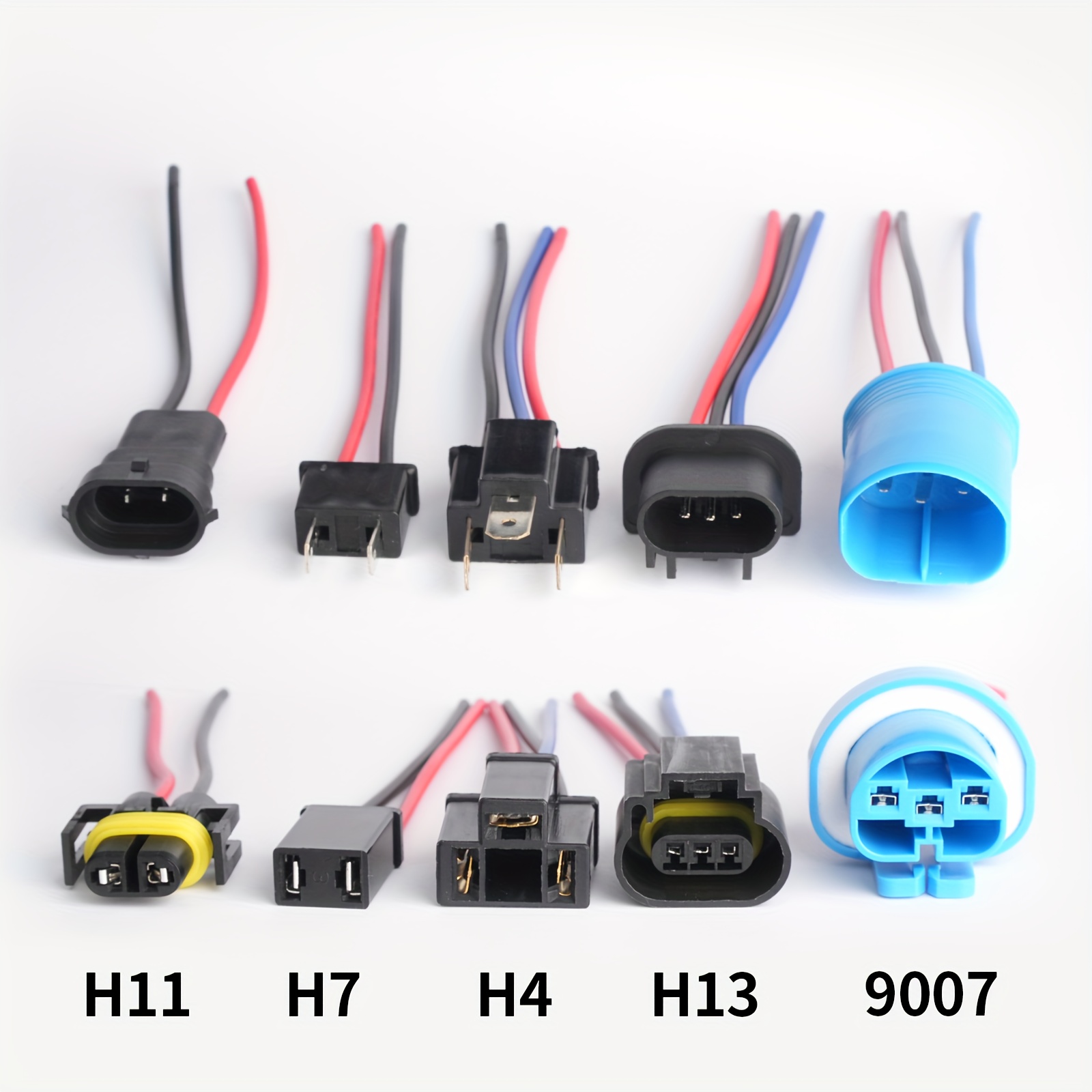 NEW! 2X 9007 9004 HB5 TO 9008 H13 HARNESS ADAPTOR CONNECTOR