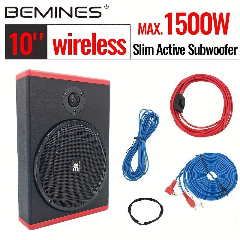 Max Car Under seat Audio Ultra thin Active Subwoofer High - Temu