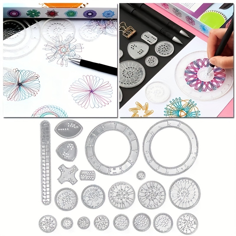 Spiral Art Spiral Drawing Template Painting Ruler Drawing Tool Art Toy Circle  Template for Drawing DIY