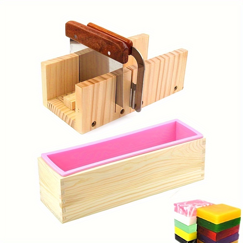Wood Soap Loaf Cutter Mold Premium Adjustable Cutter Mold Box Soap Making  Tool Without Cutter (Wood Color) 