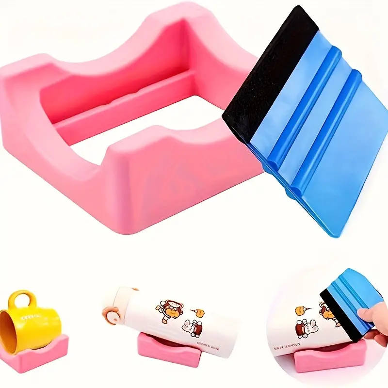 Silicone Cup Slot Cup Holder Felt Edge Squeegee Cups Bottles - Temu