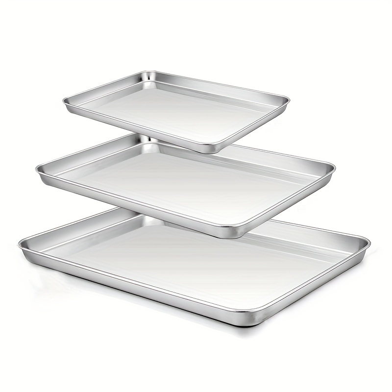 Toaster Pans Oven Tray Stainless Steel Small Baking Cookie Pan 10.4 x 8 x 1