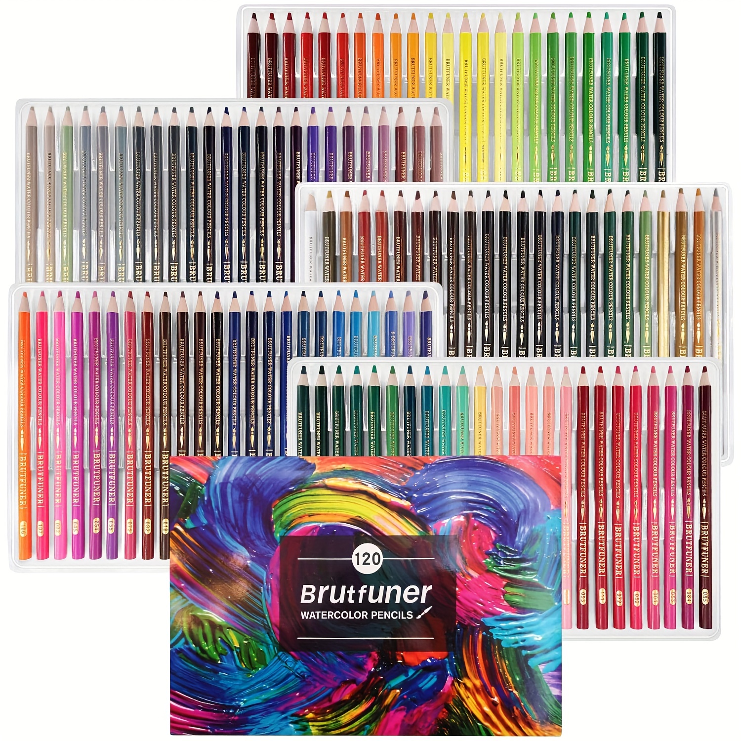 KALOUR Premium Watercolor Pencils, Set of 120 Colors,with Water