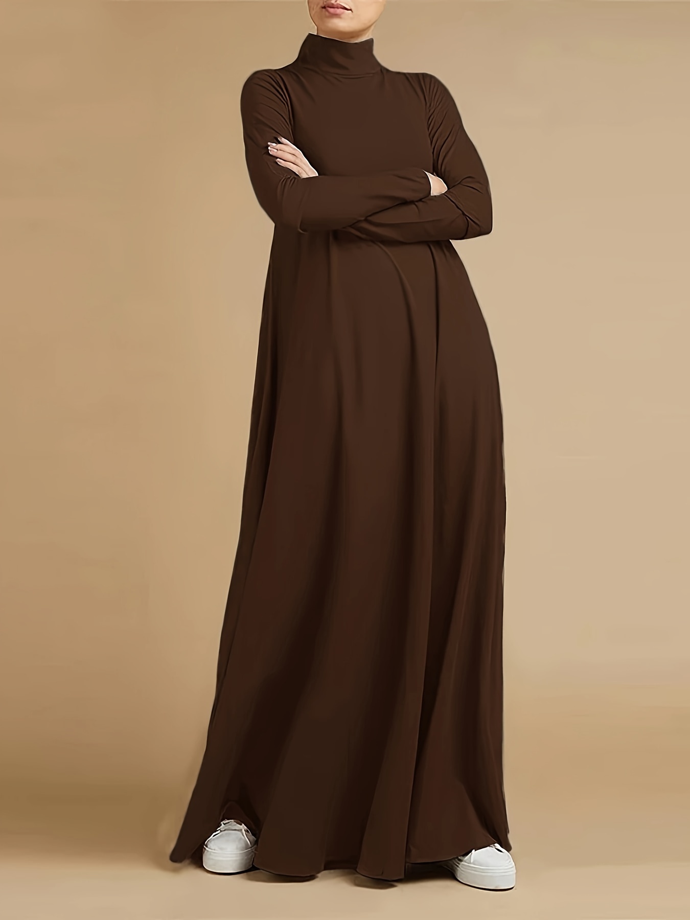 Floor length outlet turtleneck dress