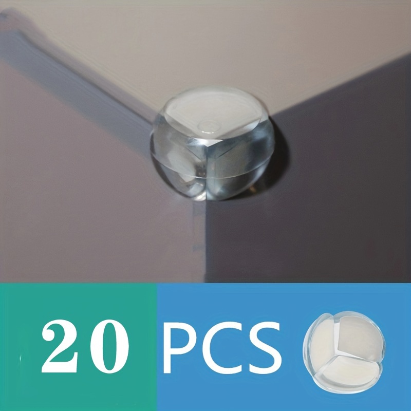 TEMU 20pcs (20 Individual Guards) Proofing Corner Guards - Clear Safety Edge Guards With Non-toxic, Non-toxic & Easy-install Adhesive/ Screw-mount