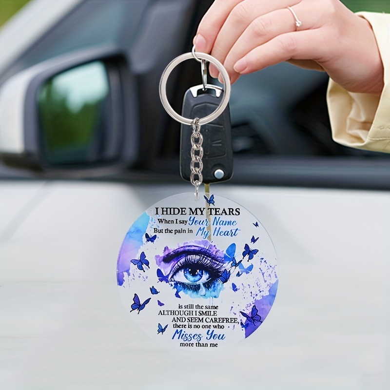 I Hide My Tears Personalized Keychain