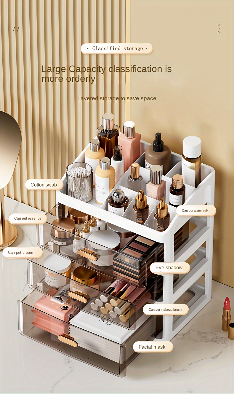 Cosmetic Storage Rack Multi functional 2/3 Tier Makeup - Temu