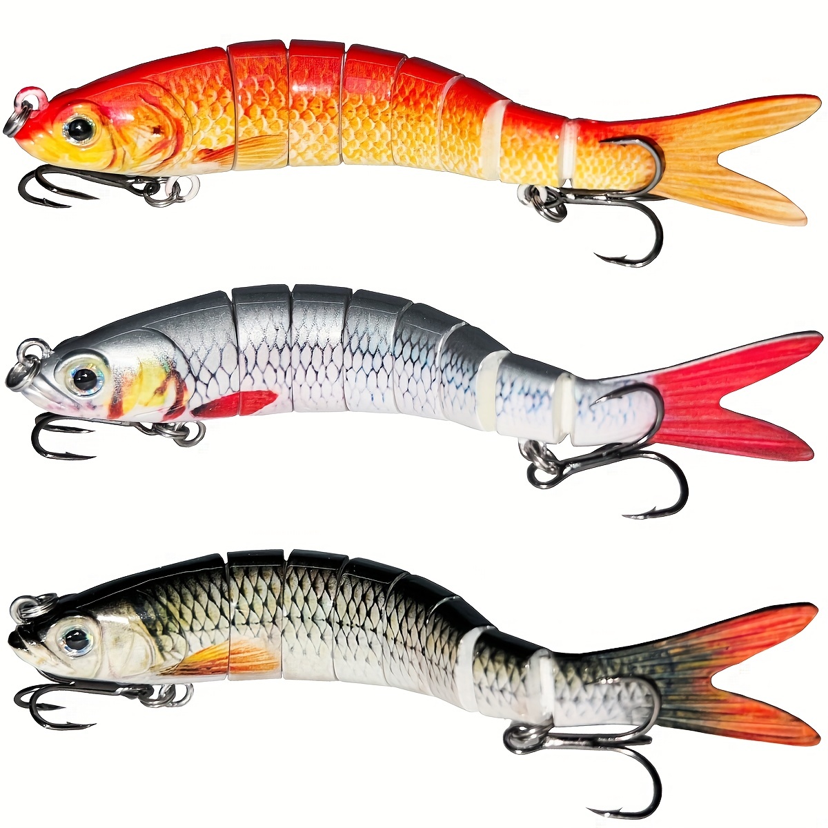  Fishing Lures Kit for Bass Trout Multi Jointed Hard