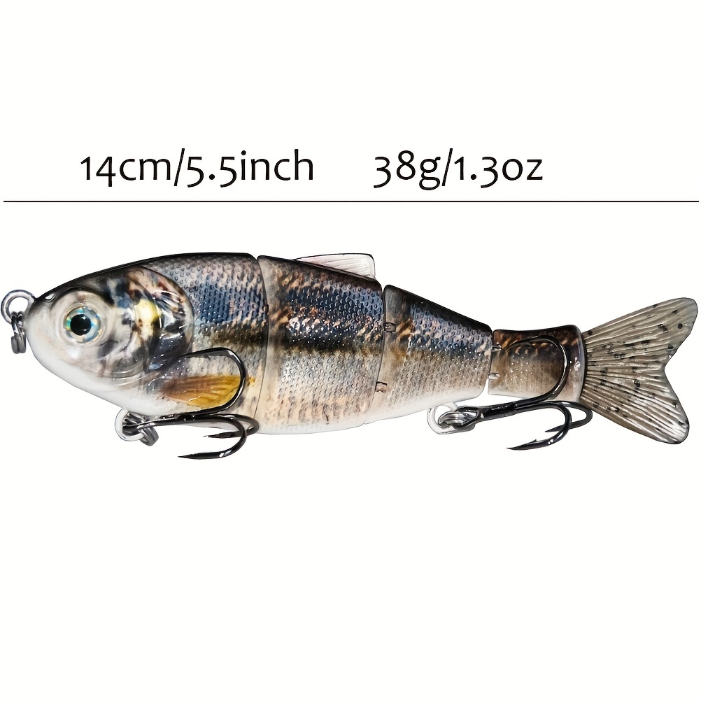1pc 5.51inch/1.34oz Multi-section Jointed Swimbait, Giant Bull Shad  Swimbait, 4 Segment Glide Wobblers Fishing Lures, Hard Artificial Bait For  Carp, F