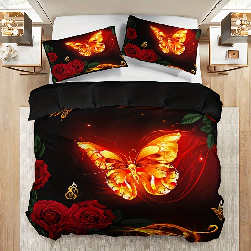 Fashion High end Rose Flow Gold Butterfly Hd Digital Temu