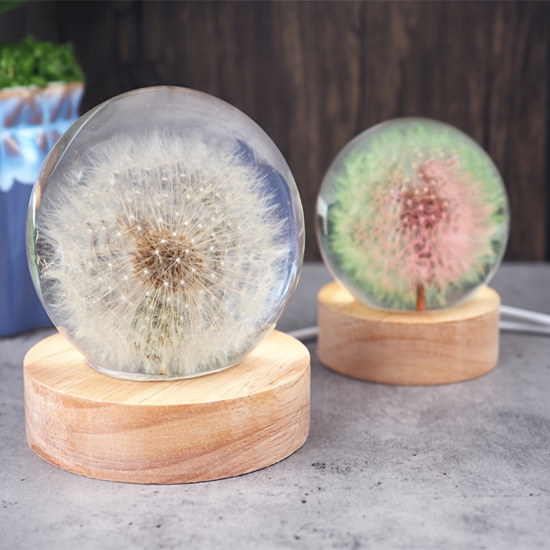 Two-part clear silicone sphere mold - great for making resin paperweights