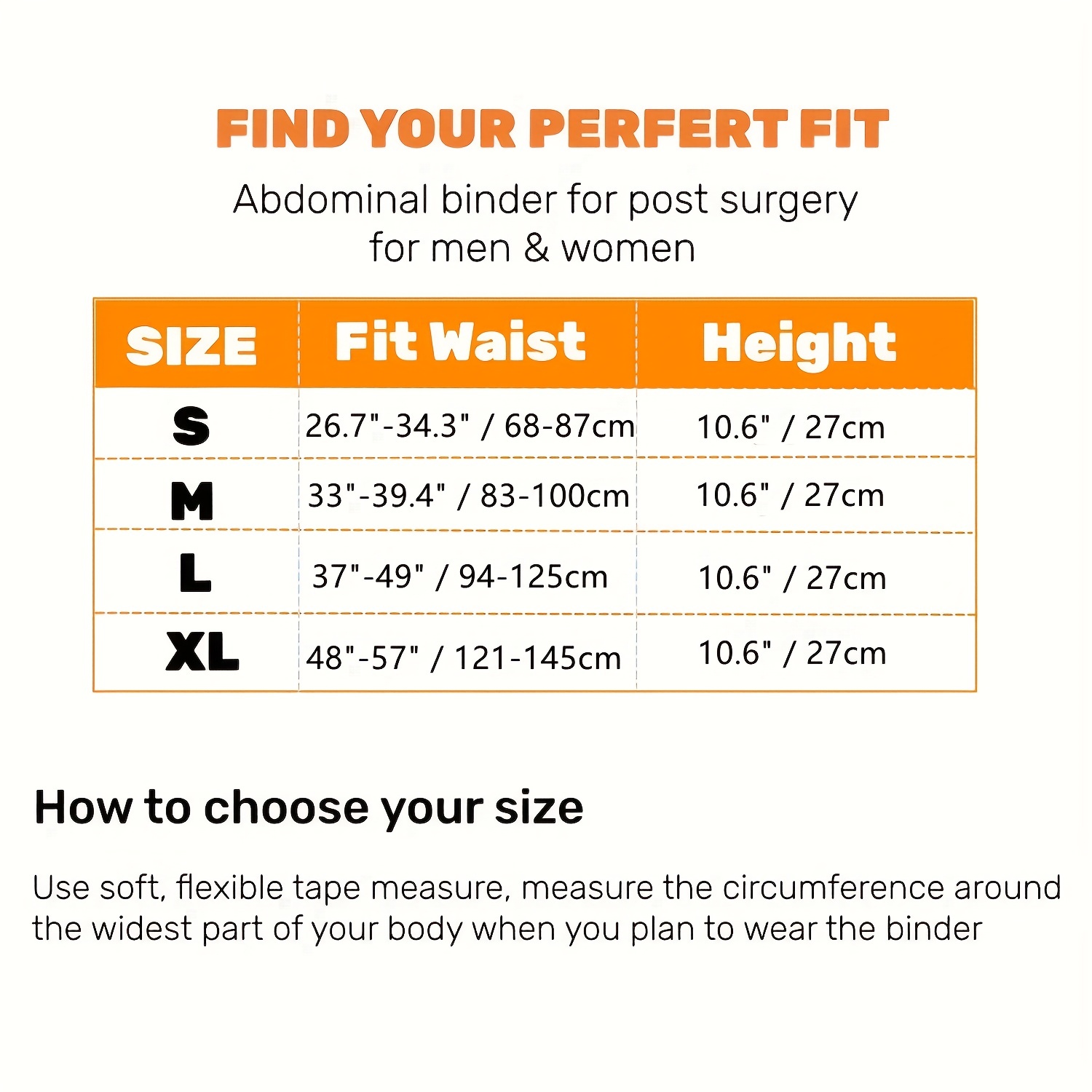  Abdominal Binder Post Surgery for Men and Women, Postpartum  Belly Band, Hernia Belt Stomach Compression Wrap for Hernia Surgery,  C-Section, Natural Birth, Abdominal Injuries,Black,XL : Health & Household