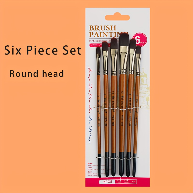 Round Paint Brush 6 pcs