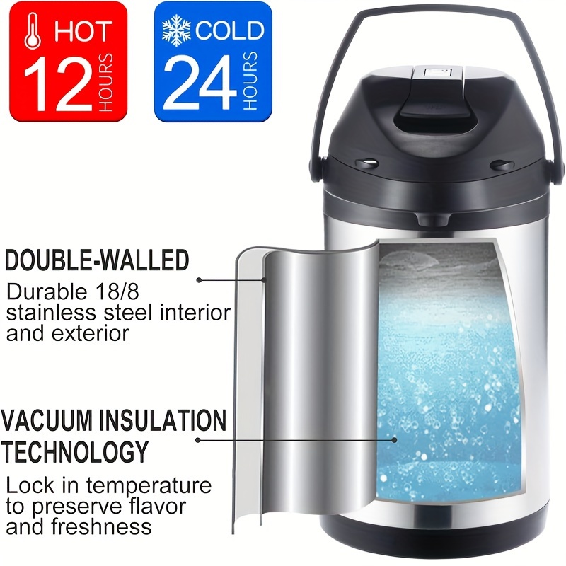 Thermal Air-Pump Coffee Dispenser 85oz