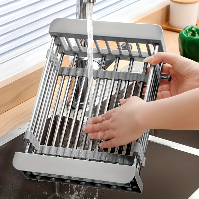 Adjustable Dish Drainer Sink Extendable Colander