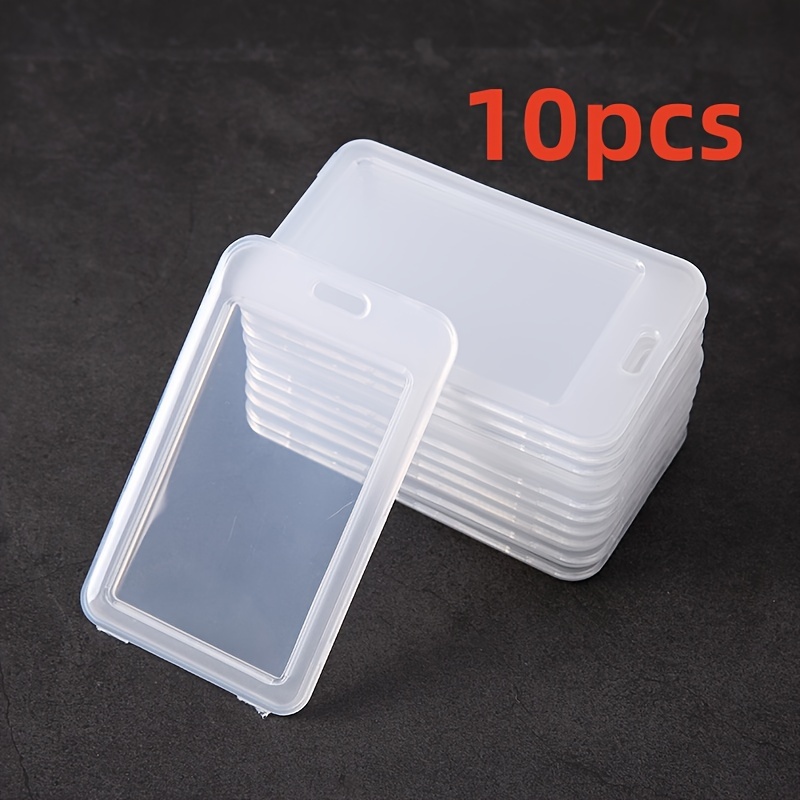 2pcs Men's Plastic Card Holder, Insert Transparent Credit Card Holder,Temu