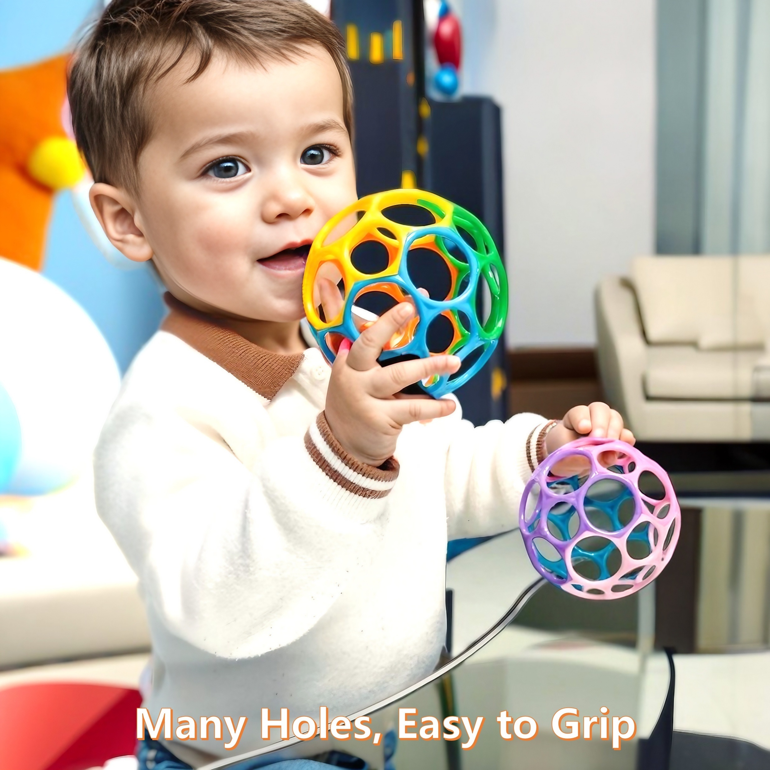 Educational Toy Set with Grasp Ball & Scarf for Cognitive Skills