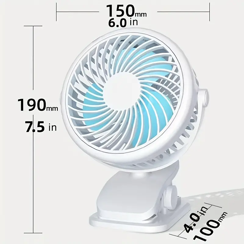 6 inch clip on fan 3 speeds small fan with strong airflow clip desk fan usb plug in with sturdy clamp ultra quiet operation for office dorm bedroom stroller details 2