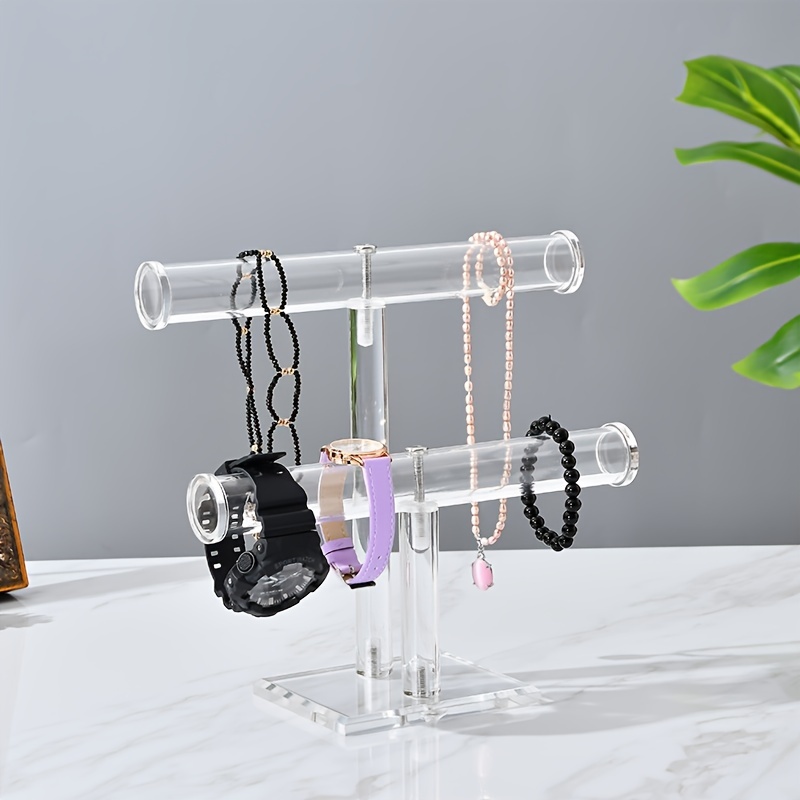 Bangle Display Holder with T-bar Two Tier Bracelet Stand Storage