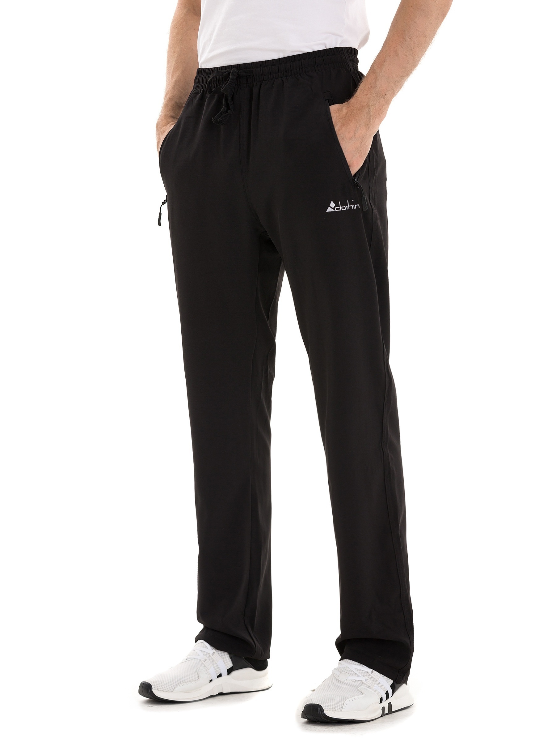 Pantalones elásticos unisex de secado rápido, transpirables, de secado  rápido, casuales, con bolsillo, pantalones de verano con cordón (3XL
