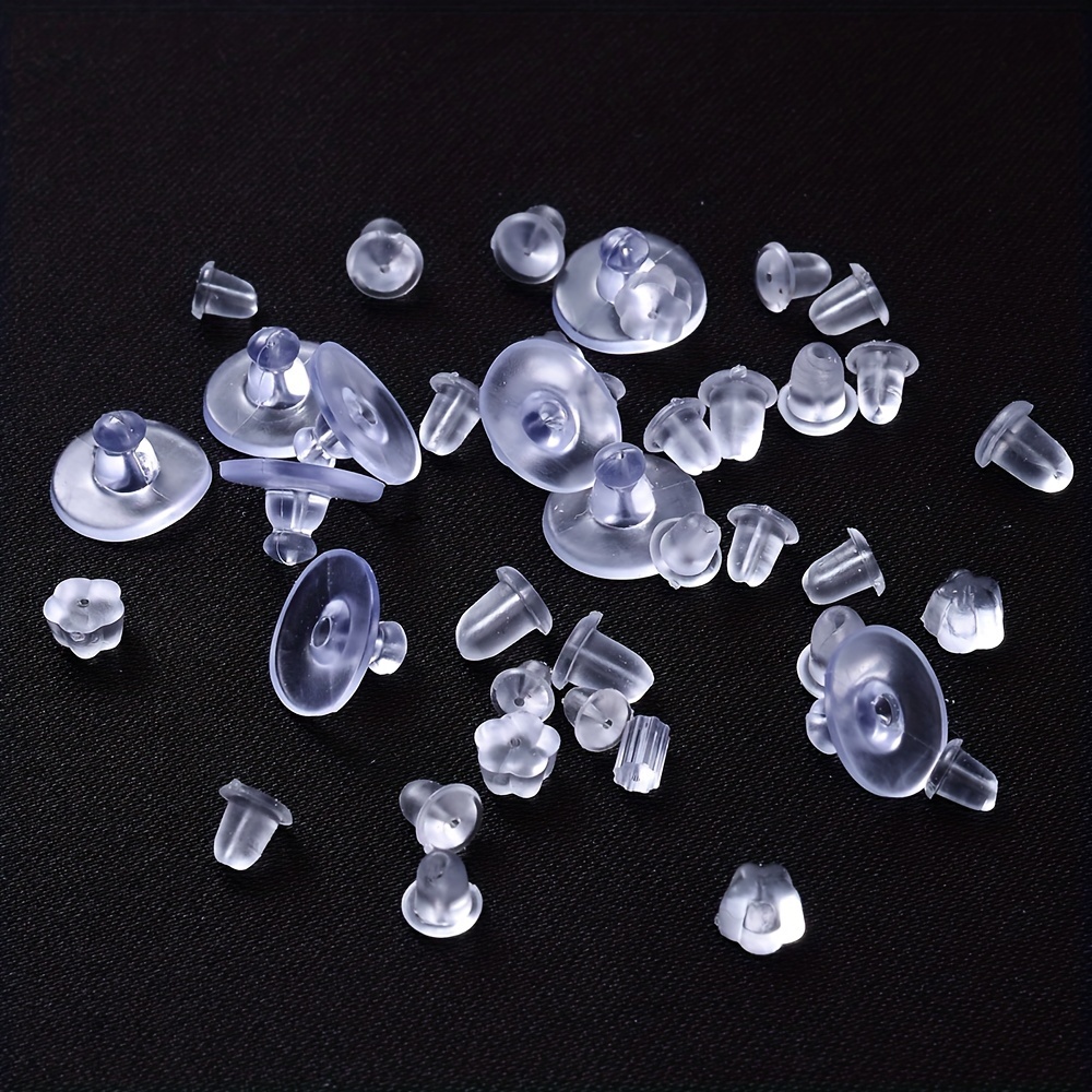 Lot Soft Silicone Rubber Earring Back Stoppers For Stud Earrings