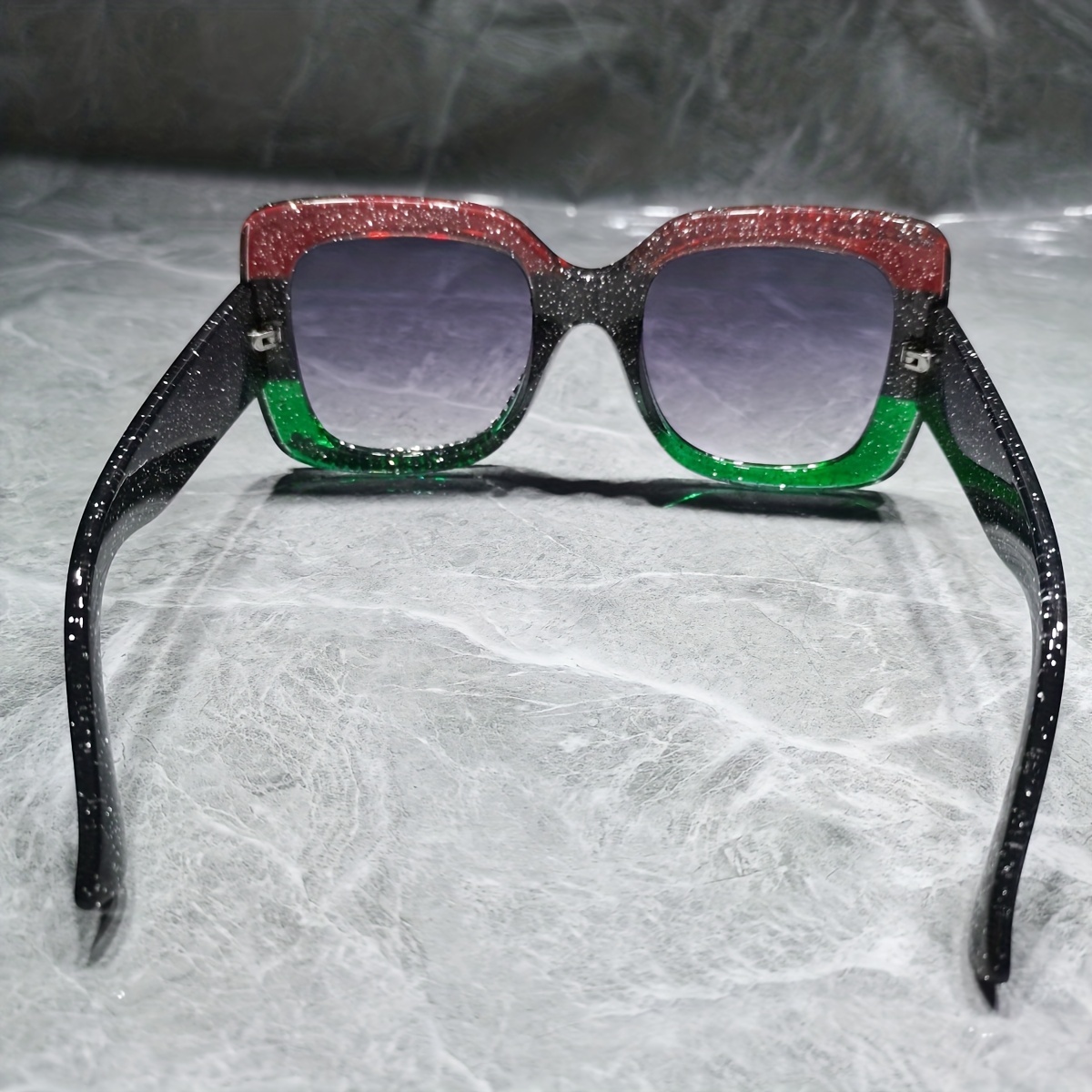 Oversized Square Sunglasses For Women Men Luxury Color Block - Temu