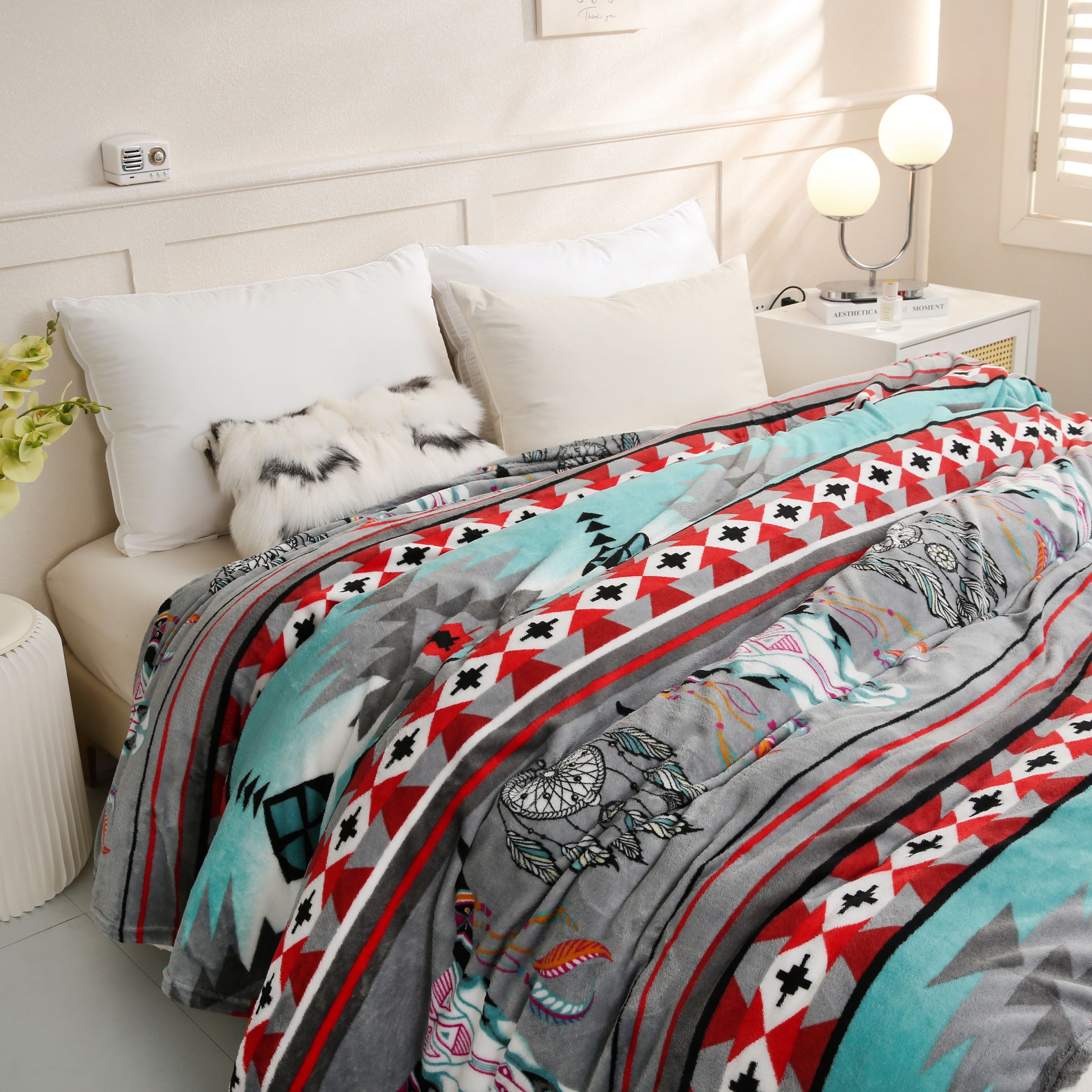Couverture double épaisseur mariage couverture rouge couverture hiver  couverture simple drap de lit de dortoir étudiant