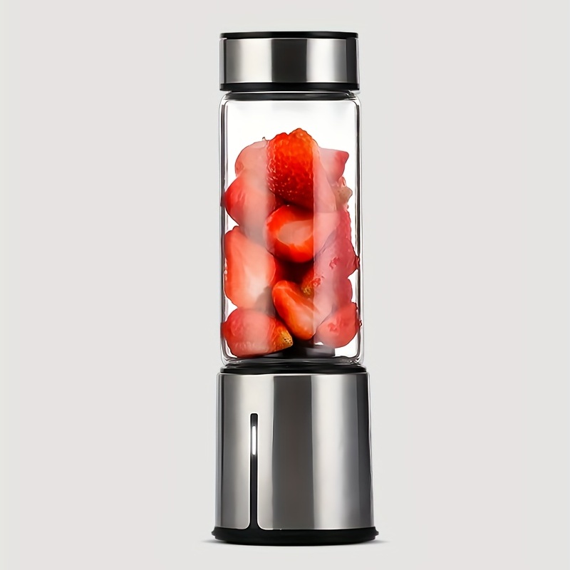 12.85oz Portable Blender, 2000mAhPersonal Mini Blender Shakes Smoothies Ice  Jucier Cup USB Rechargeable Strong Power Six Blades Mixer