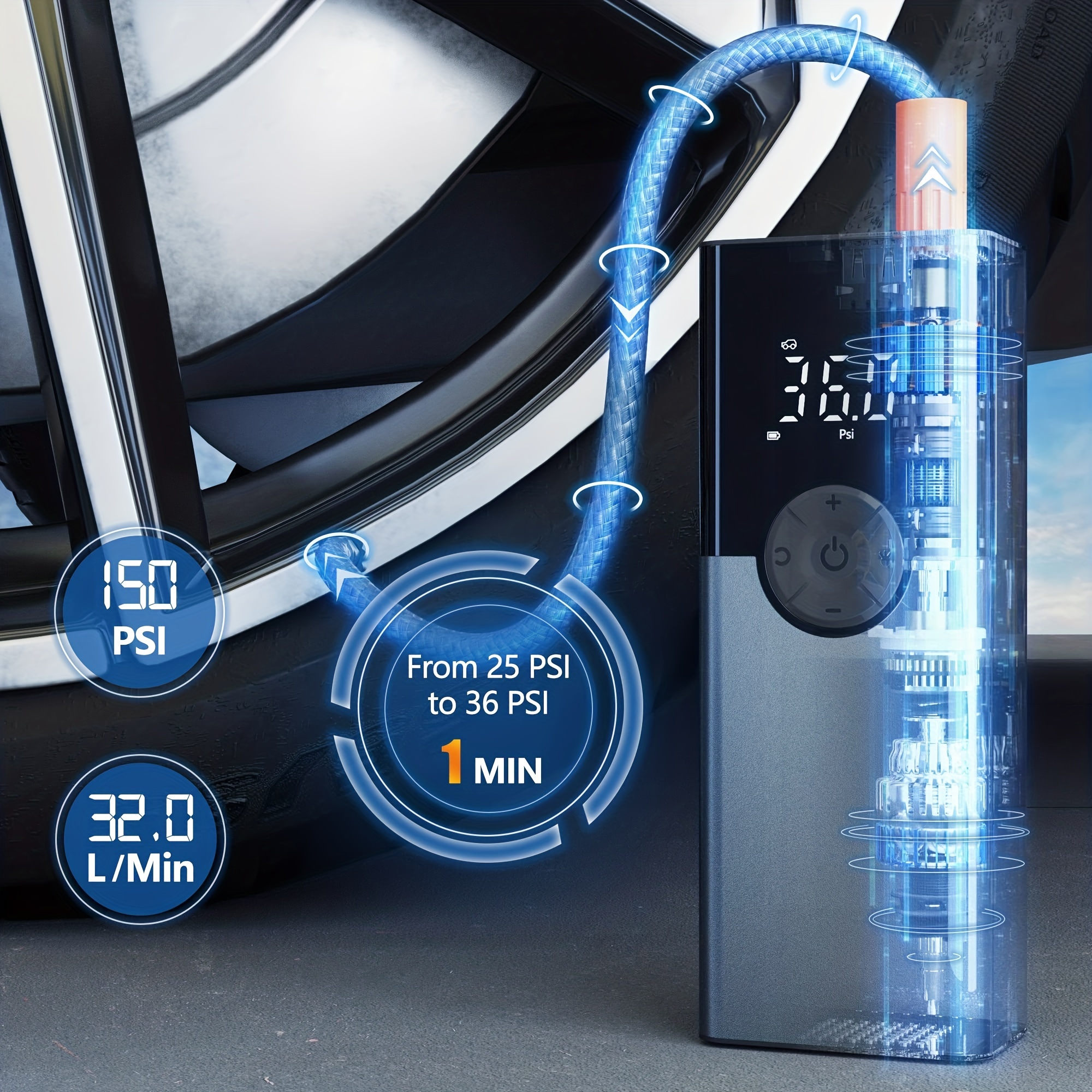 Portable Digital Tyre Inflator Air Compressor - Brilliant Promos - Be  Brilliant!