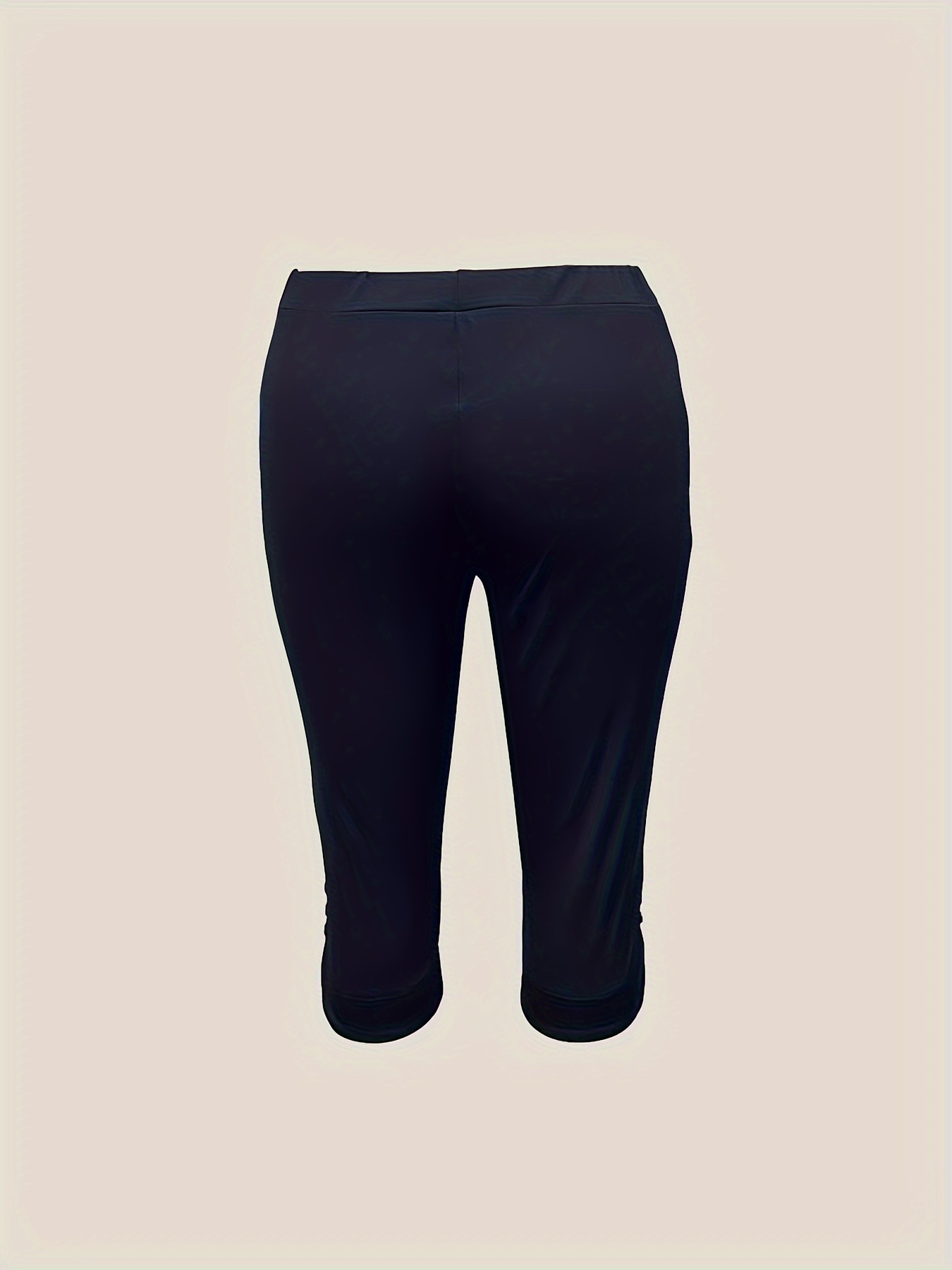 Leggings casuales de talla grande, leggings capri elásticos de