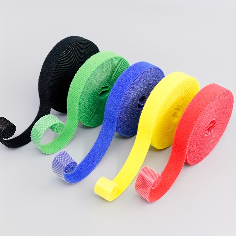 Darller 5 Roll Reusable Cable Straps Ties Hook & Loop Nylon Fastening Tape Wire