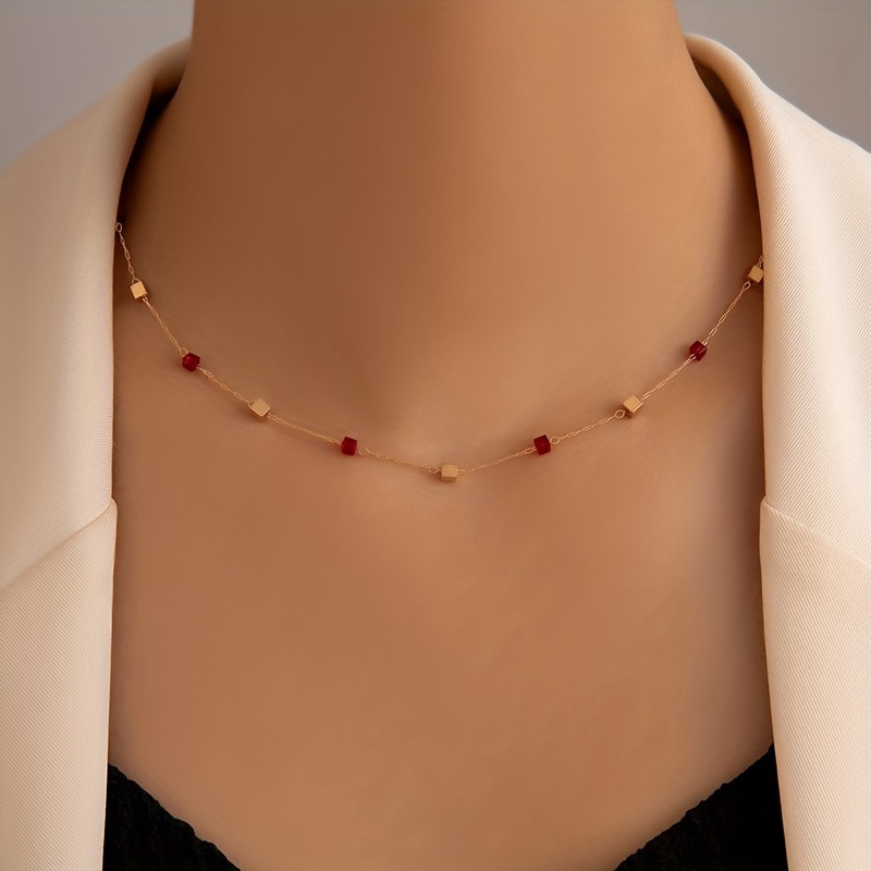 

Chic Pendant Necklace - Minimalist Alloy Clavicle Chain For Women, Fashion Accessory