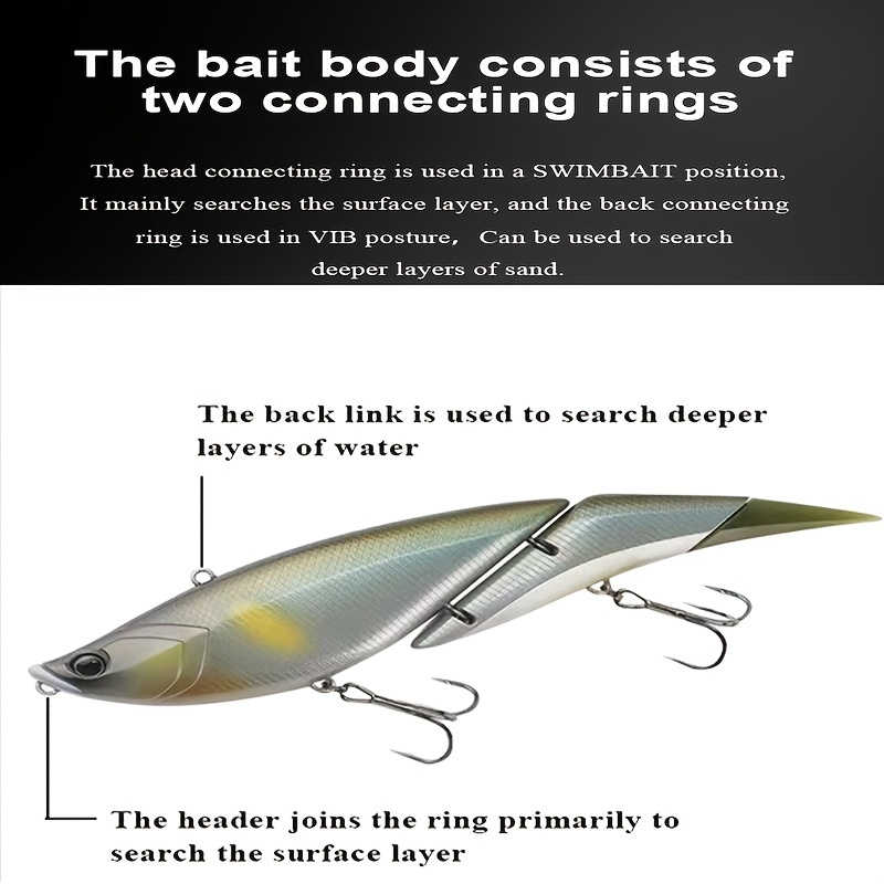 2 Joint Swimbait 120mm 40g Wobbler Floating Fishing Lure Big Bait for Pike  Bass Fishing (Color : 01, Size : 120mm 40g), Floating Lures -  Canada