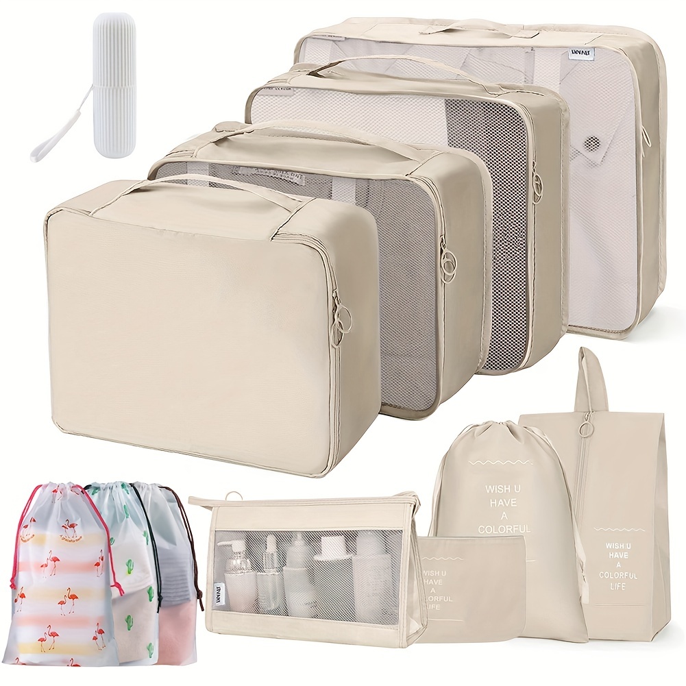 3 piezas Conjunto de bolso Bolsa de viaje Bolsa cuadrada Bolsa de  almacenaje alta capacidad para Viajes al aire libre, Mode de Mujer