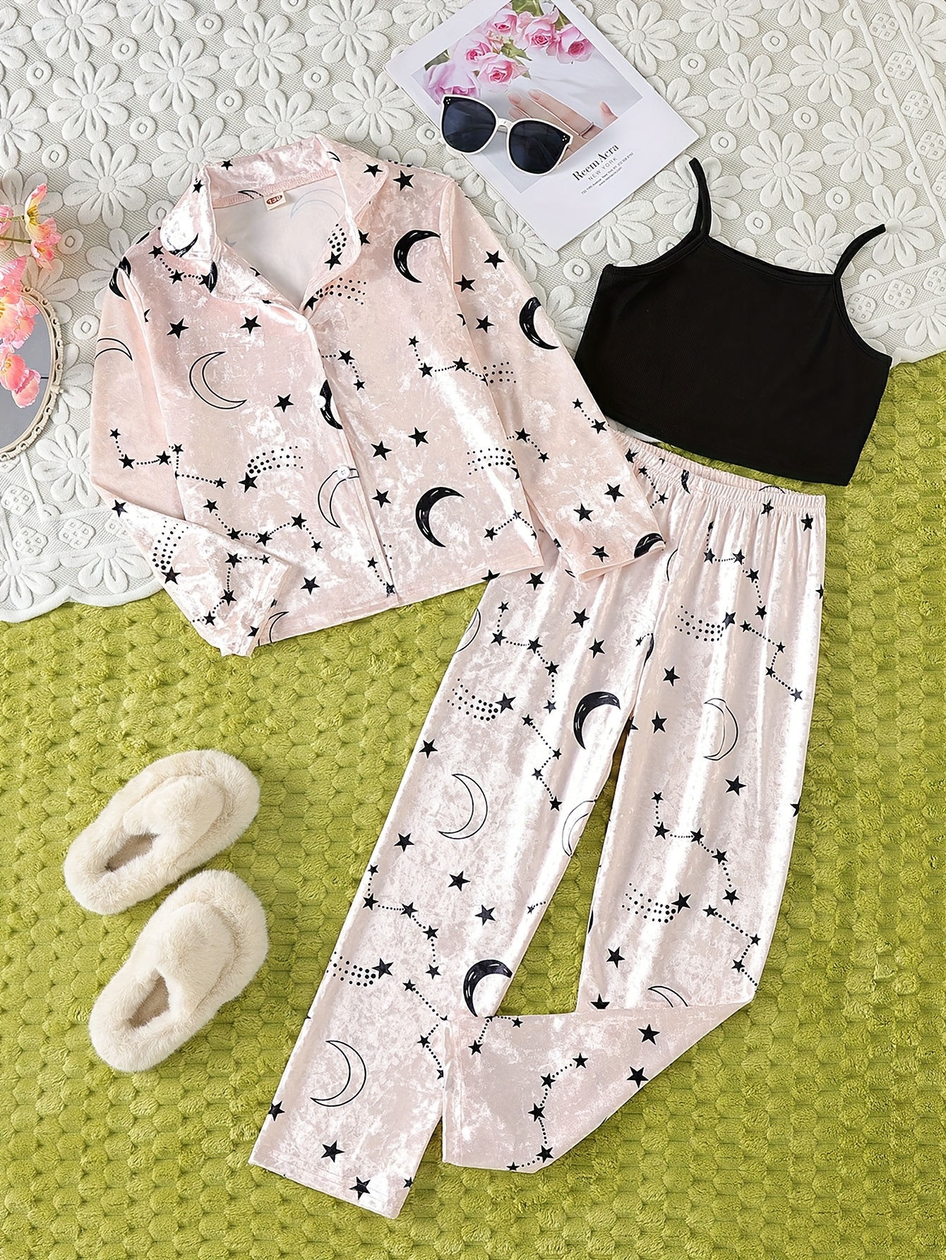 Toddler Girls 2-piece Trendy Plush Thermal Pajama Sets Cartoon