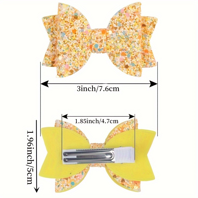 Pack of 2 large glittery hair clips