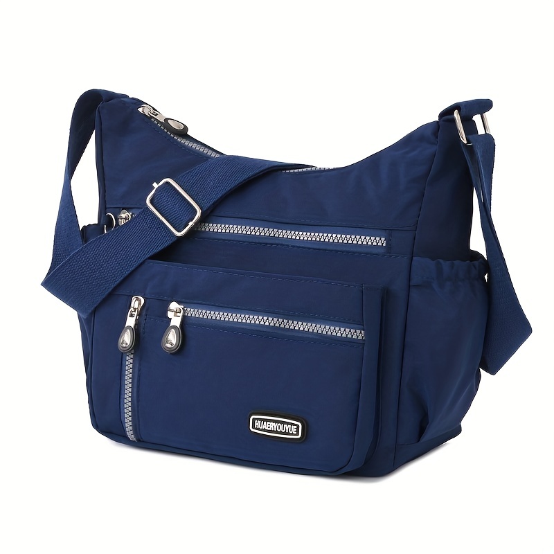 Navy nylon crossbody outlet bag