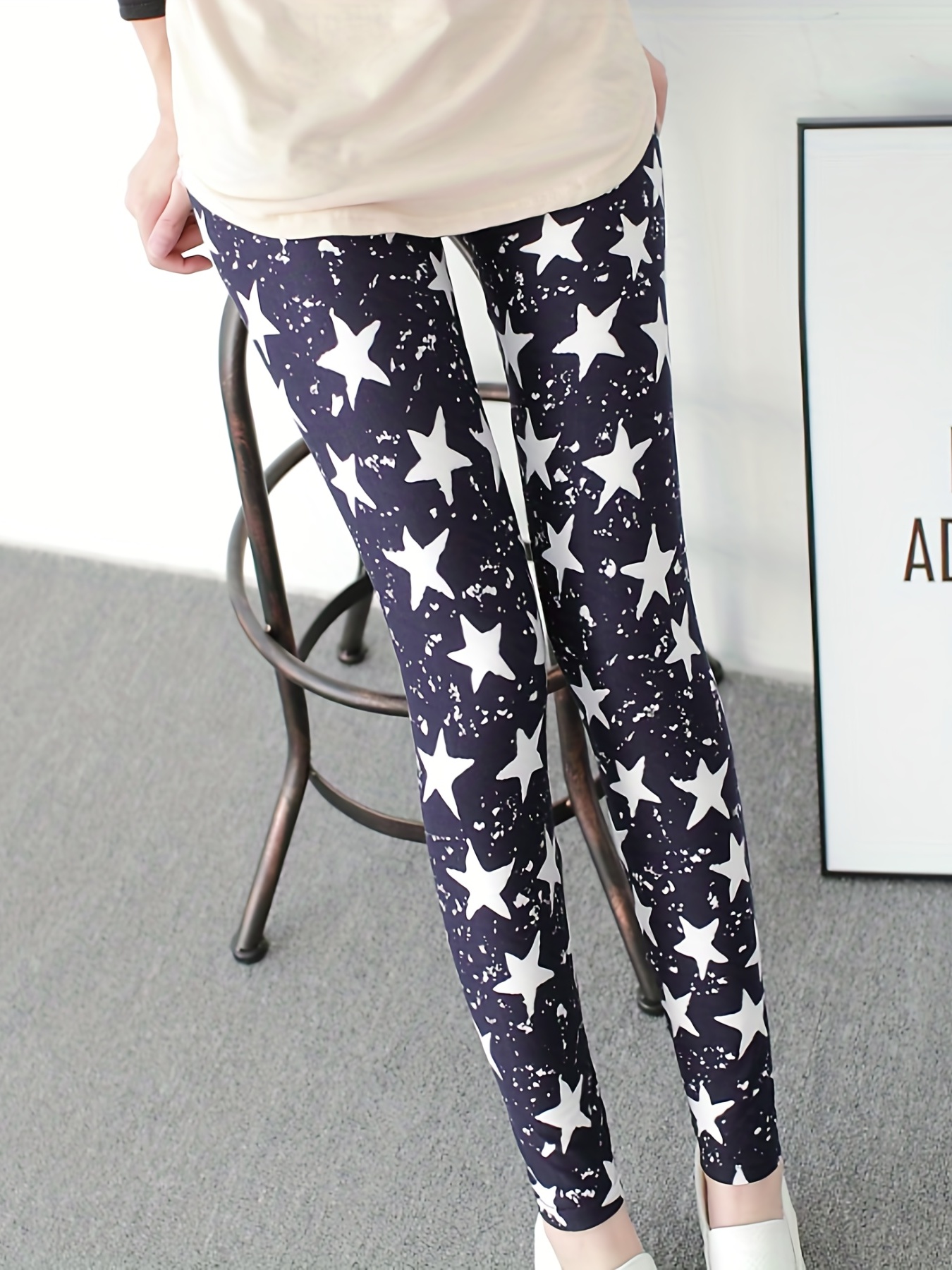 Letter Print Cropped Yoga Pants High Stretch Slim Fit - Temu