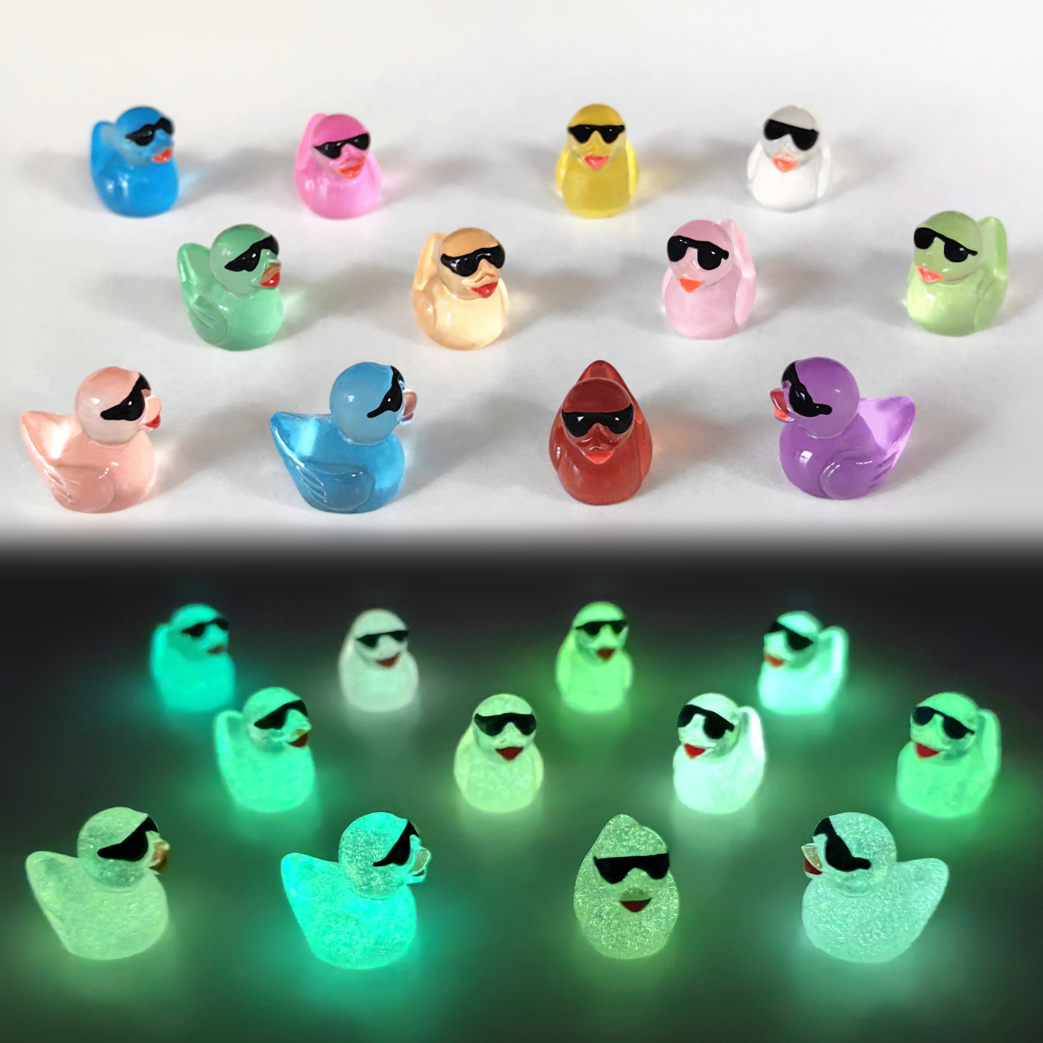 Luminous Ducks Sunglasses Mini Resin Simulated Animal - Temu