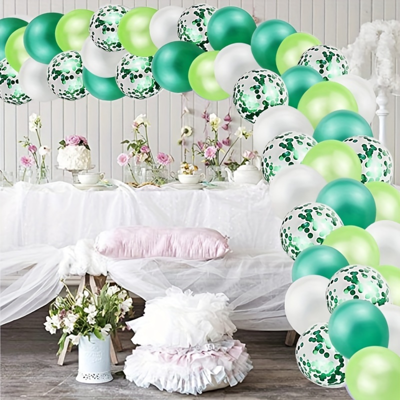 Green Balloon Confetti Balloon Baptism Party Decoration Wedding Birthday