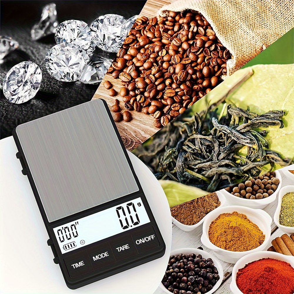 1pc, Espresso Scale With Timer ，2.2LB/0.1g Drip Coffee Scale, Small And  Handy Barista Scale, Brew Drip Tray Coffee Scale, Backlit LCD For Fast And  Acc