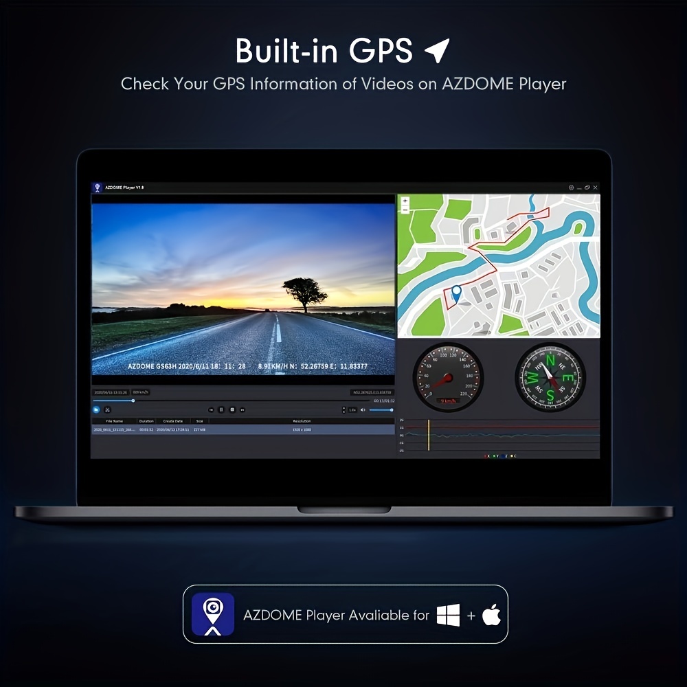 AZDOME GS63H WiFi 4K Dash Cam, UHD 2160P 2.4 IPS Screen Driving