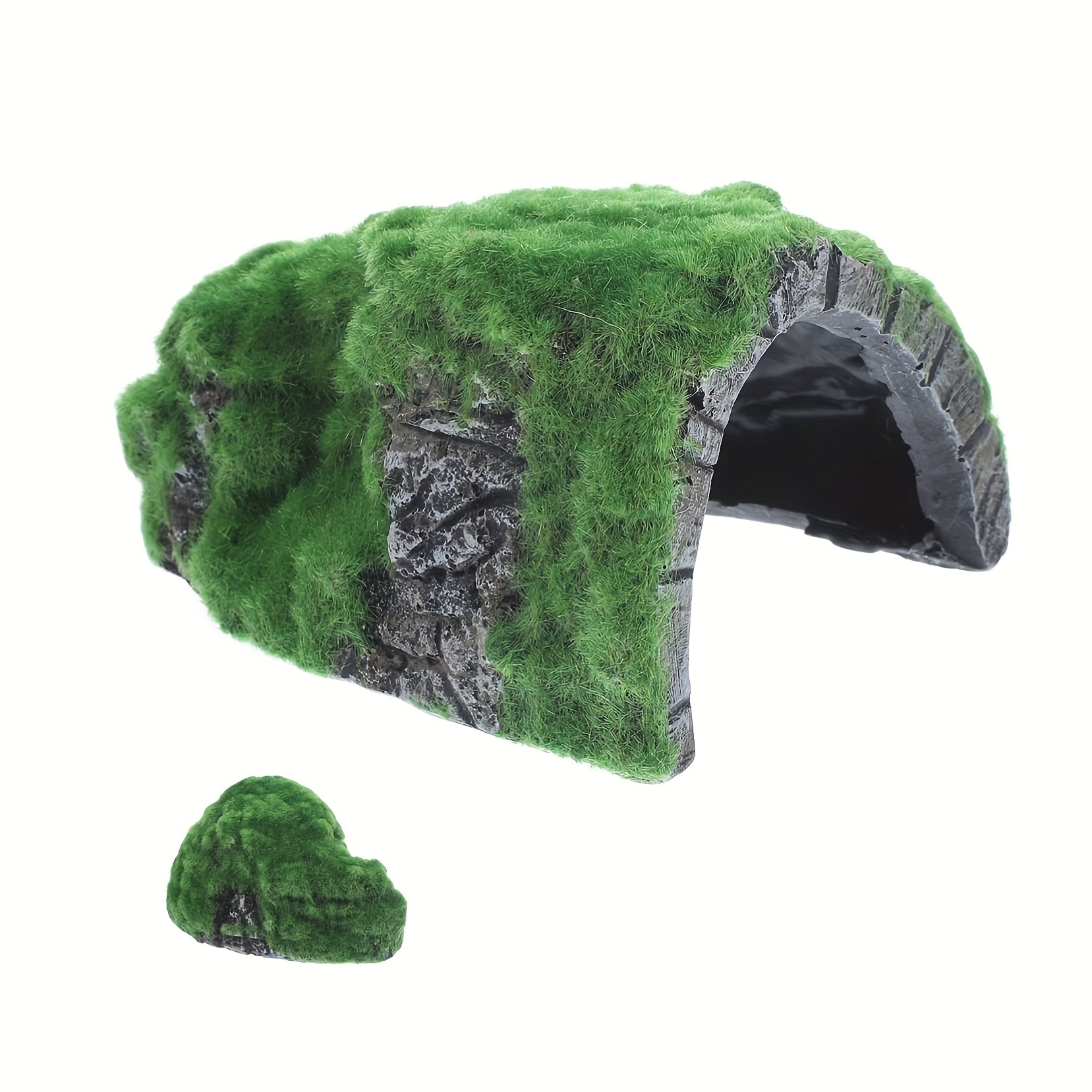 Tortoise Shelter Hide House Realistic Moss Cave Flocking - Temu
