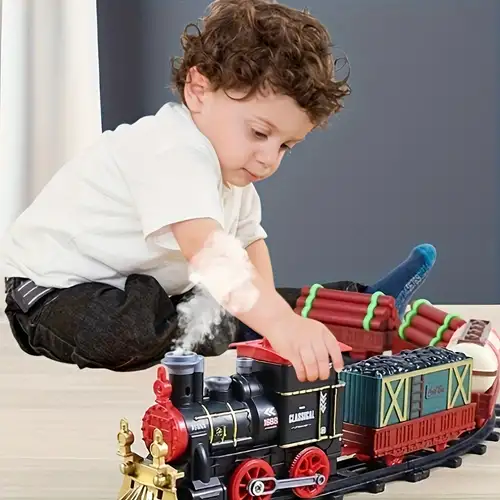 Noël Retro Train À Vapeur Rail Car Toy Pour Garçon, Modèle De Train À  Distance Haute Vitesse Simulé - Jouets Et Jeux - Temu